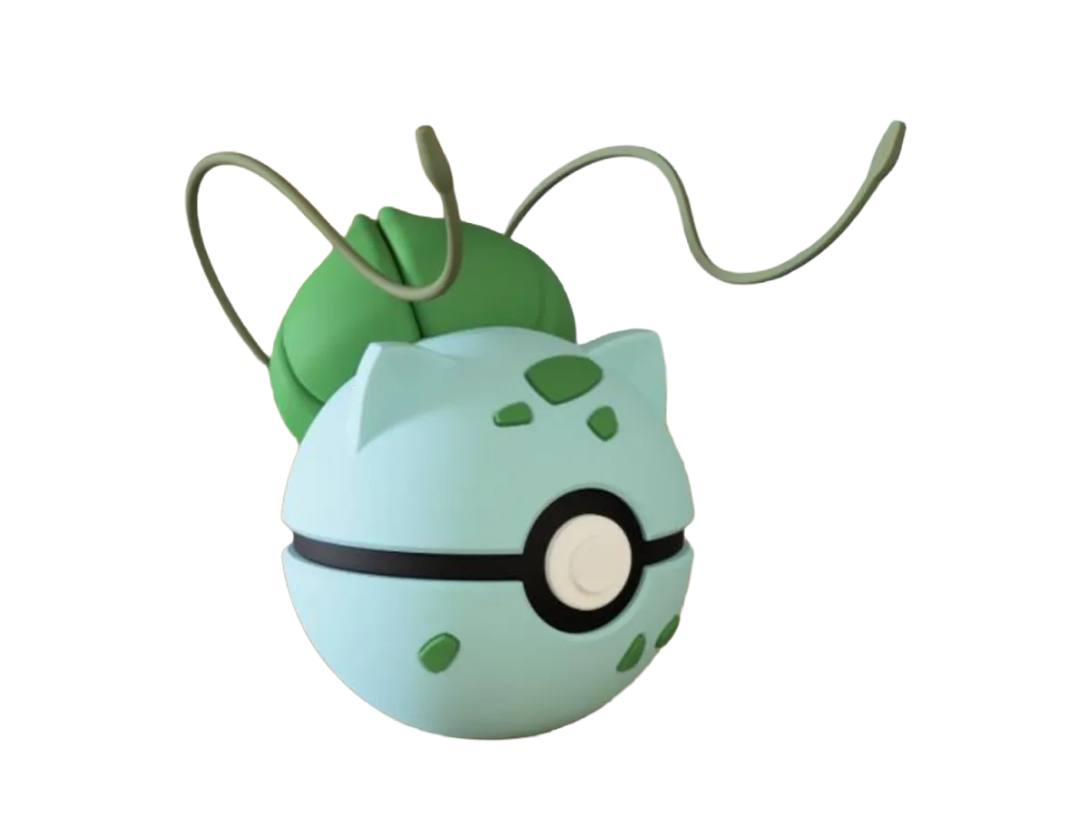 Bulbasaur custom Poké Ball, 3D printed collectible — Battle Ready