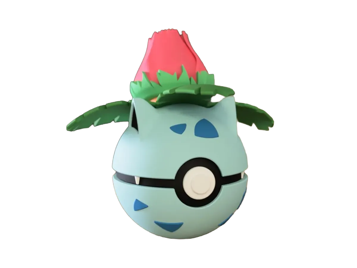 Ivysaur custom Poké Ball, 3D printed collectible