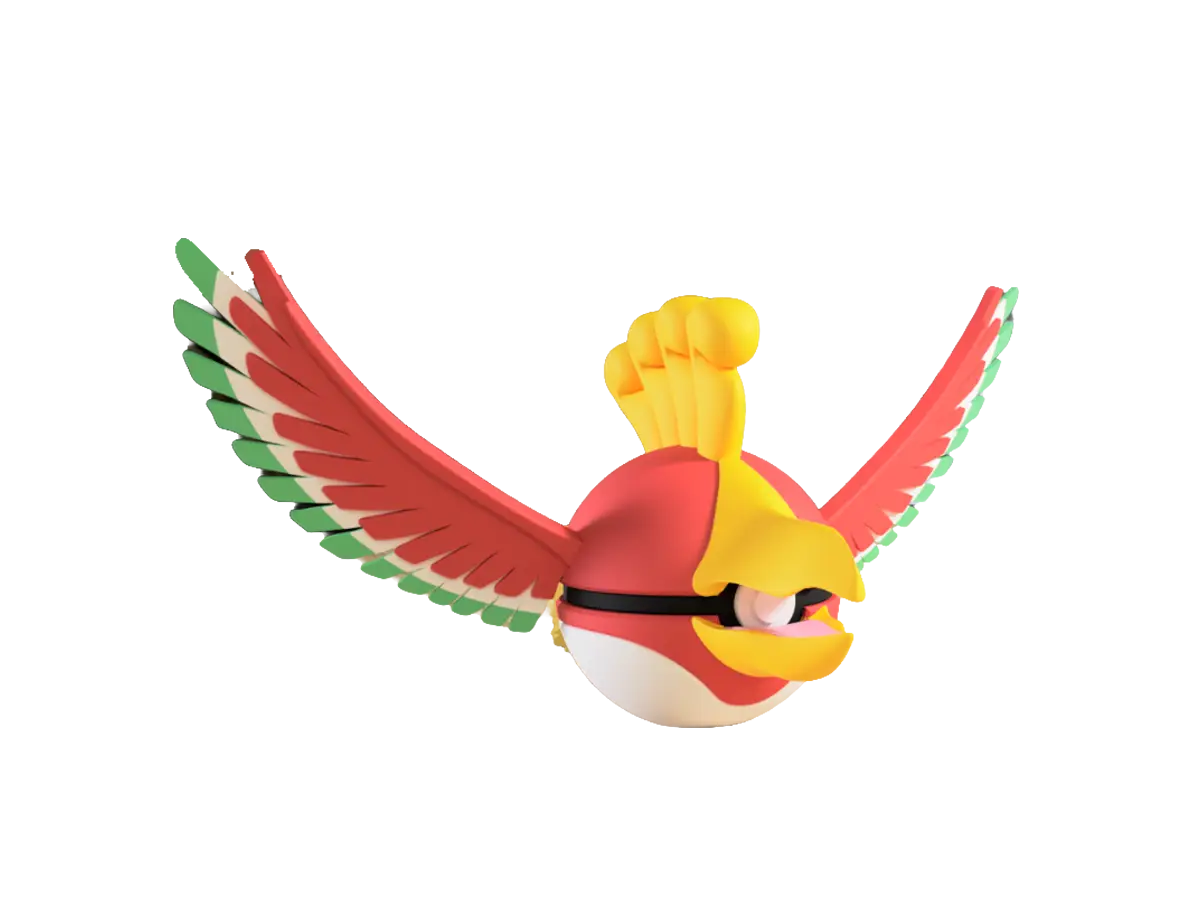 Ho-Oh custom Poké Ball, 3D printed collectible