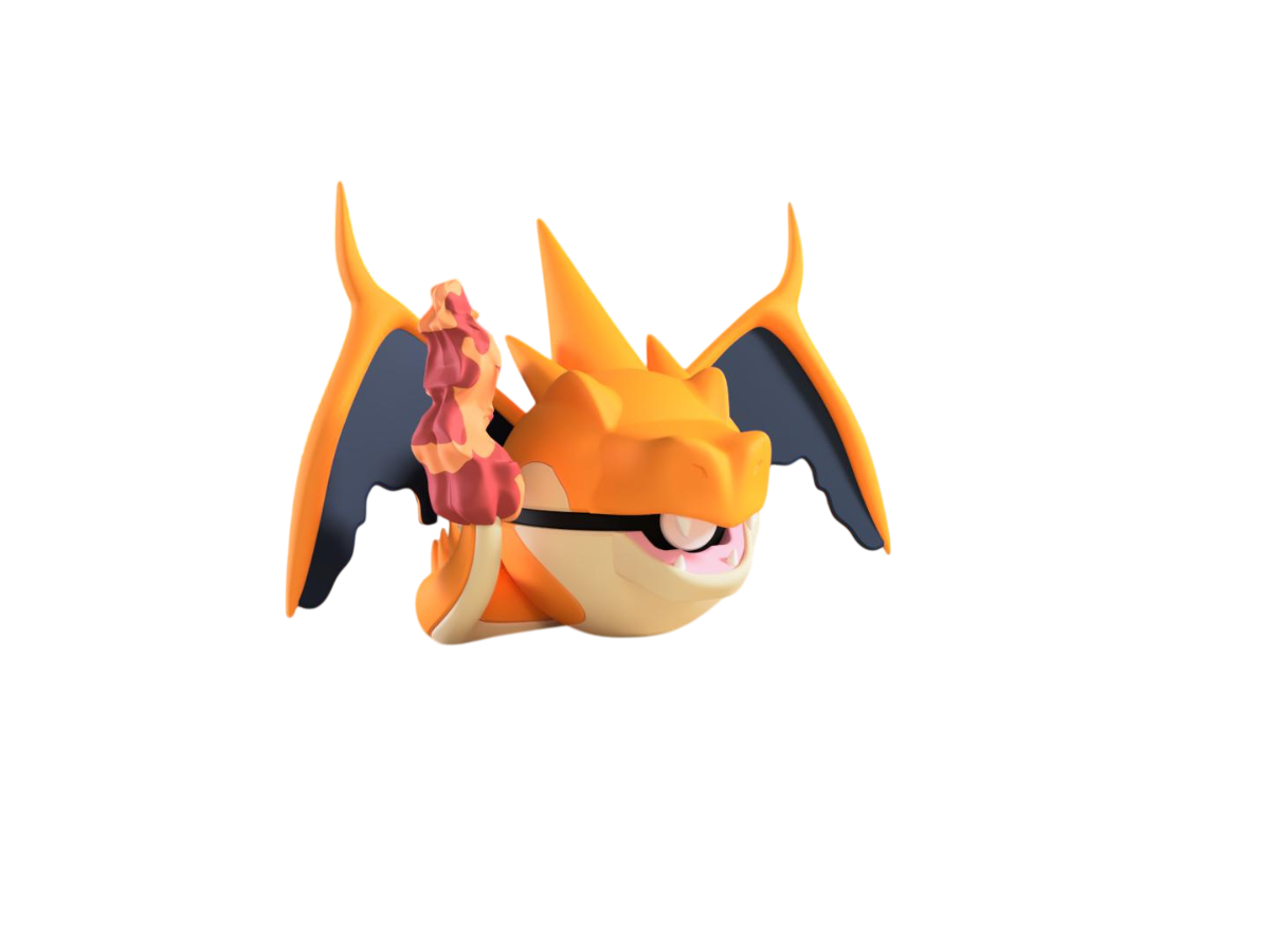 Charizard custom Poké Ball, 3D printed collectible — Signature Finish
