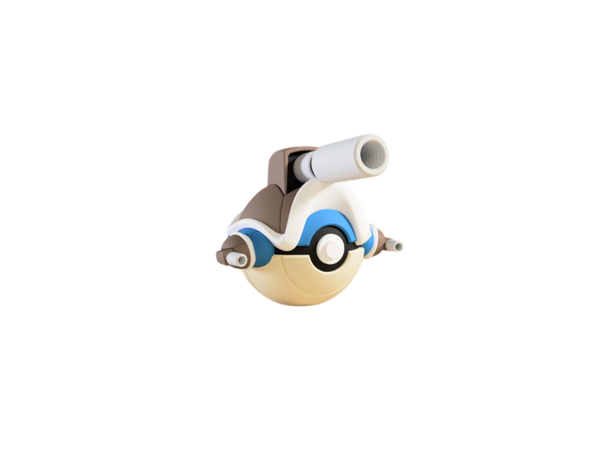 Blastoise custom Poké Ball, 3D printed collectible — Classic Design