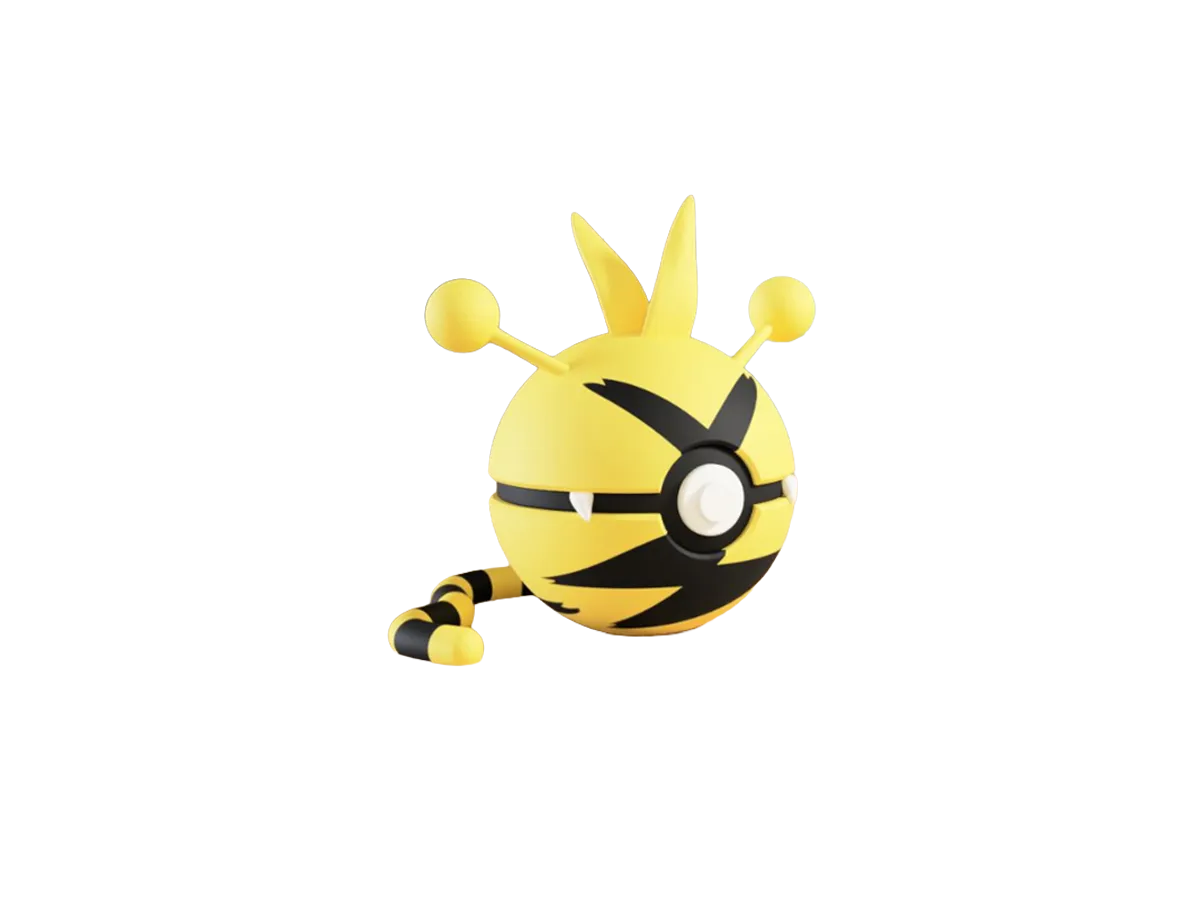 Electabuzz custom Poké Ball, 3D printed collectible