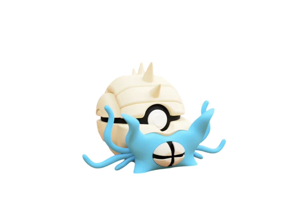 Omastar custom Poké Ball, 3D printed collectible