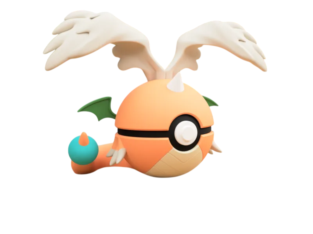 Dragonite custom Poké Ball, 3D printed collectible — Classic Design