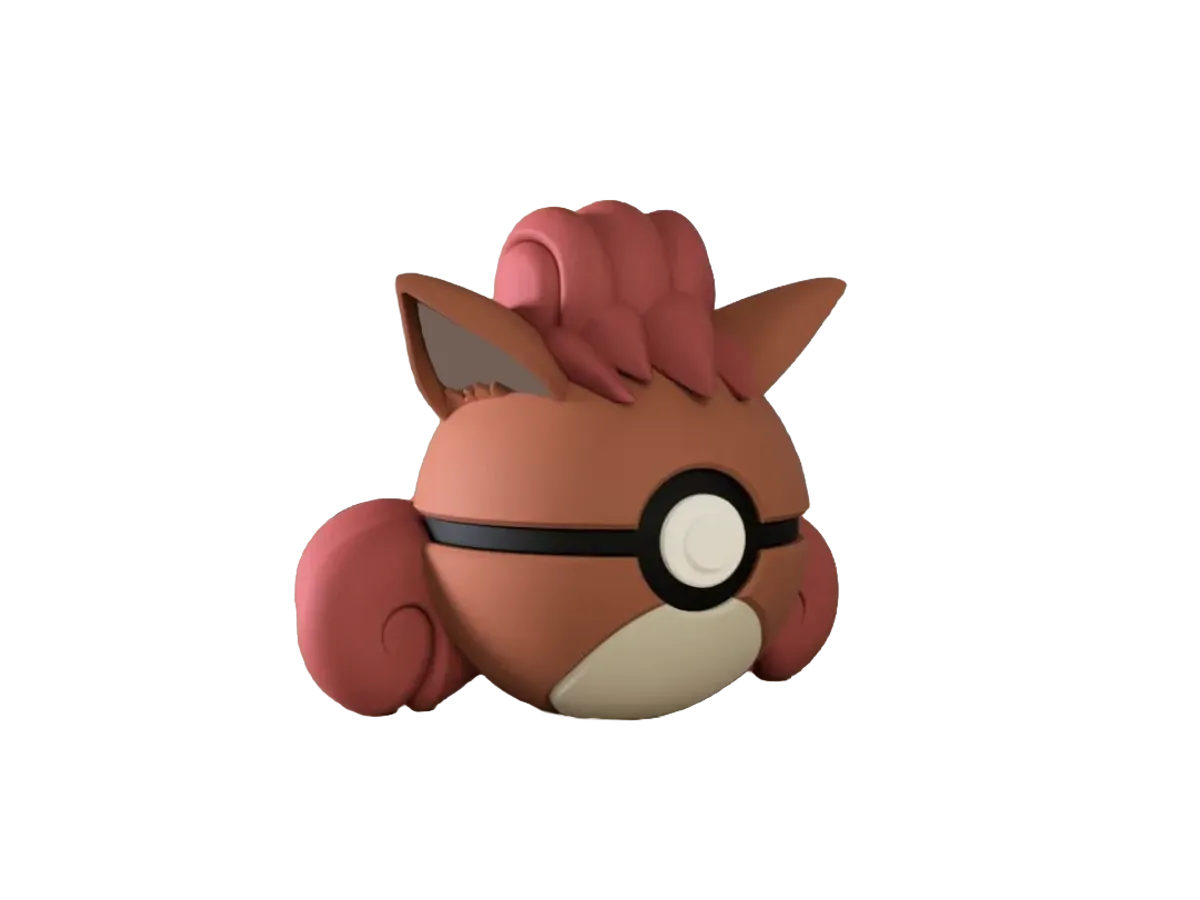 Vulpix custom Poké Ball, 3D printed collectible