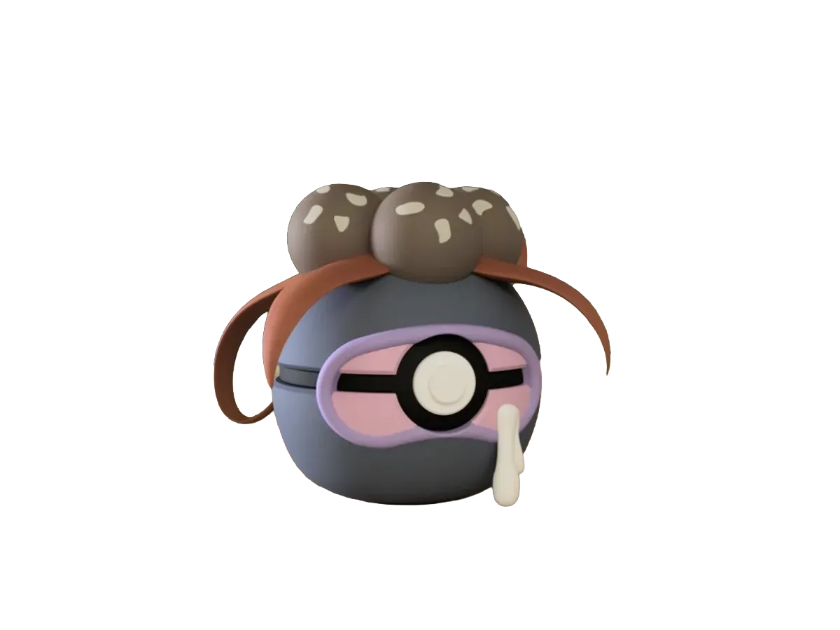 Gloom custom Poké Ball, 3D printed collectible