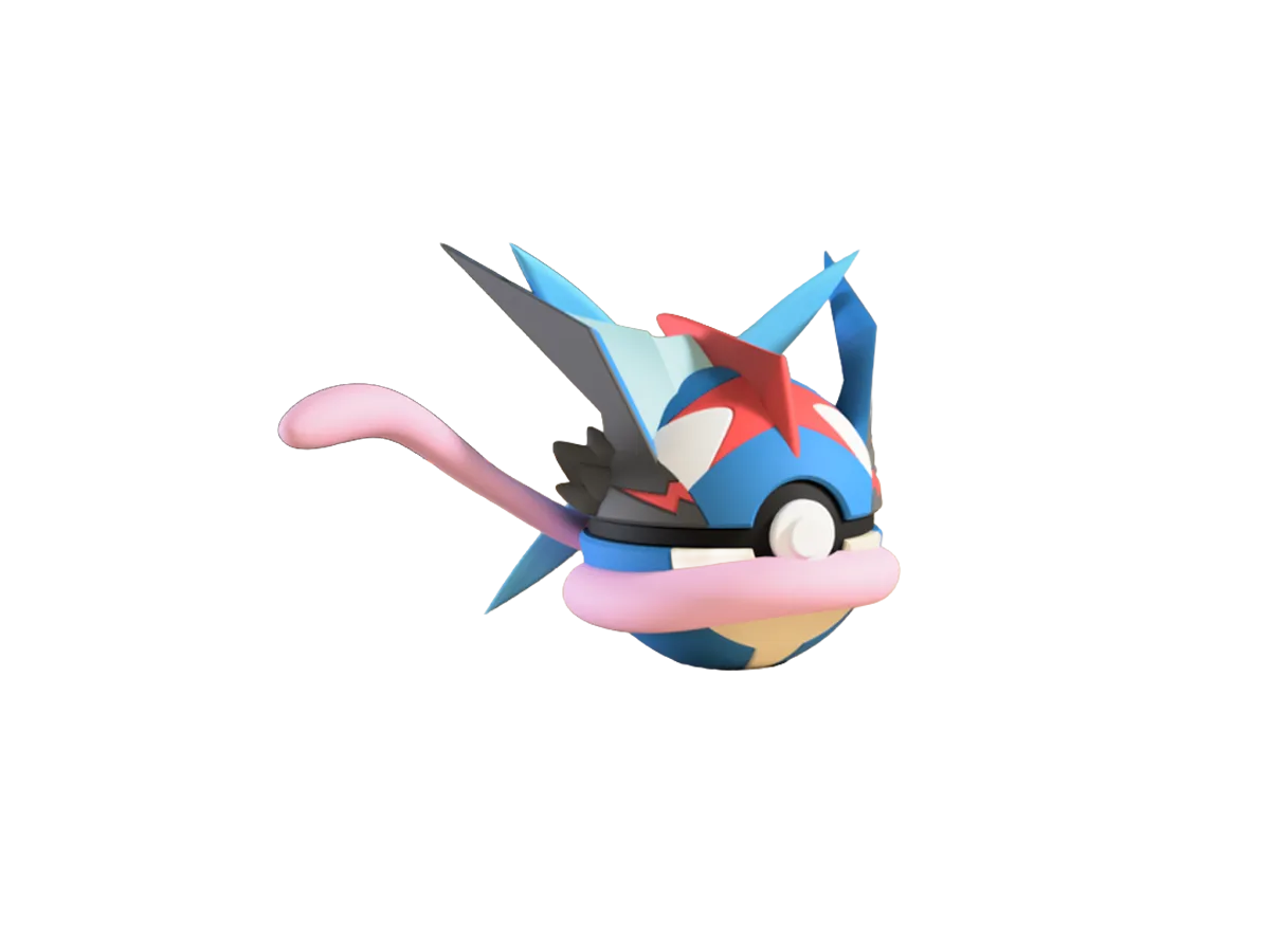 Greninja custom Poké Ball, 3D printed collectible — Classic Design