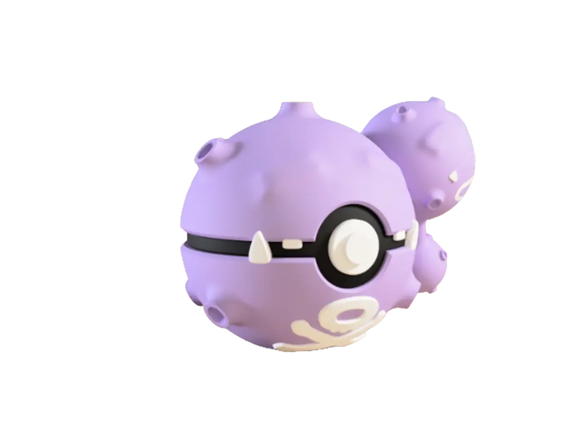 Weezing custom Poké Ball, 3D printed collectible