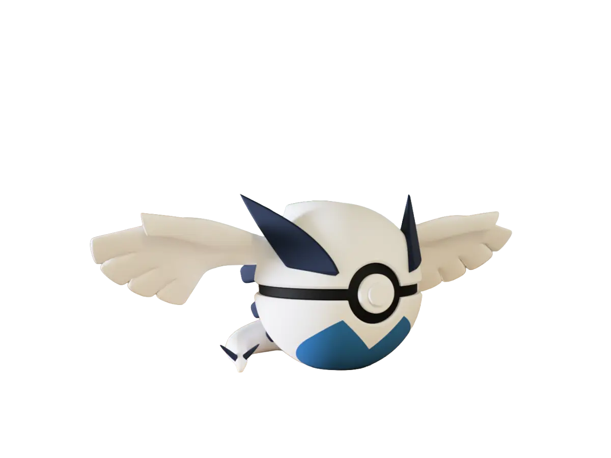 Lugia custom Poké Ball, 3D printed collectible
