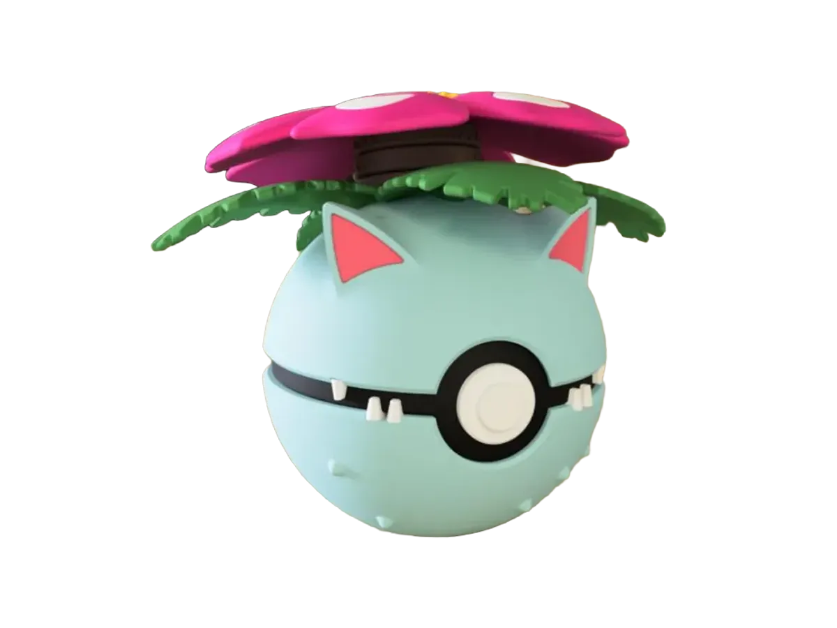 Venusaur custom Poké Ball, 3D printed collectible