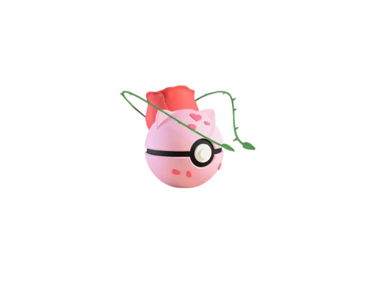 Bulbasaur custom Poké Ball, 3D printed collectible — Alternate Pose