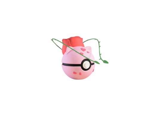 Bulbasaur custom Poké Ball, 3D printed collectible — Alternate Pose