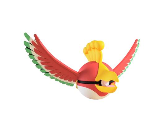 Ho-Oh custom Poké Ball, 3D printed collectible