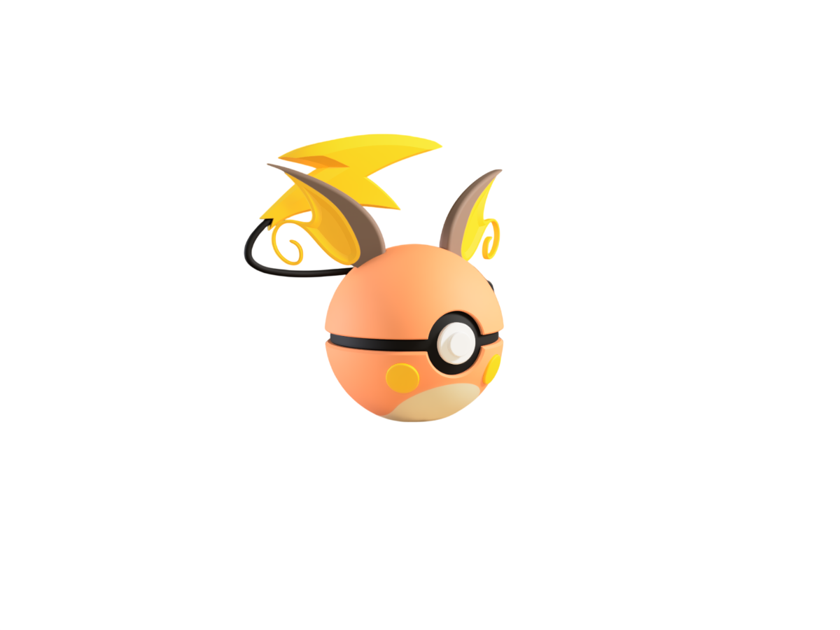 Raichu custom Poké Ball, 3D printed collectible — Classic Design