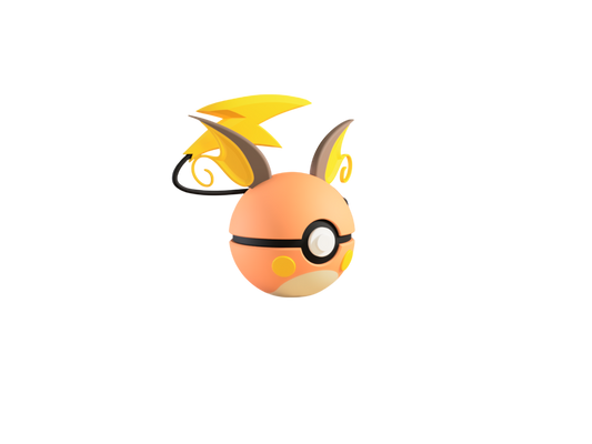 Raichu custom Poké Ball, 3D printed collectible — Classic Design