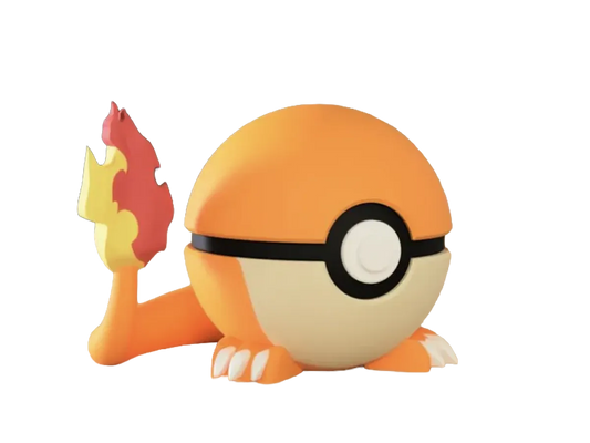 Charmander custom Poké Ball, 3D printed collectible