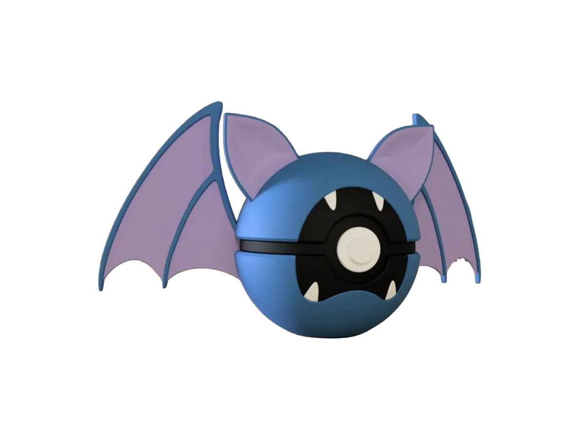 Zubat custom Poké Ball, 3D printed collectible
