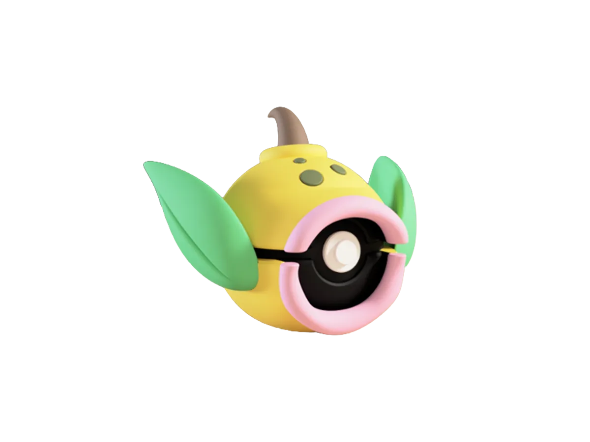 Weepinbell custom Poké Ball, 3D printed collectible