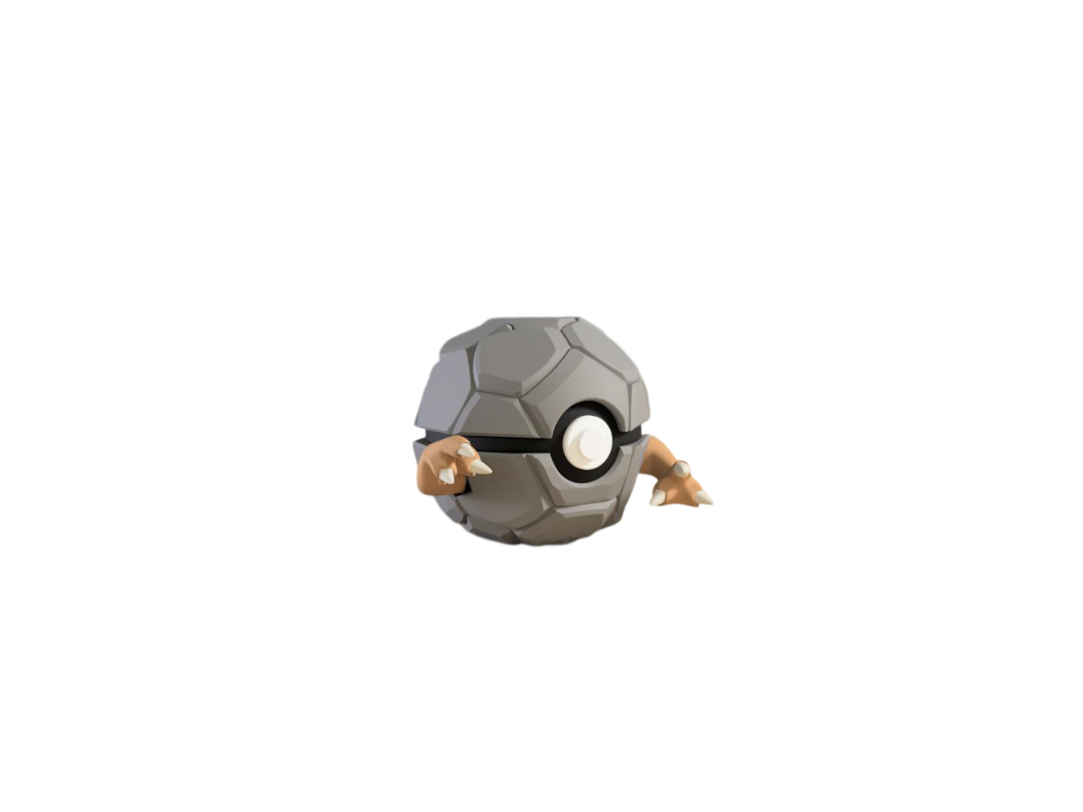Golem custom Poké Ball, 3D printed collectible