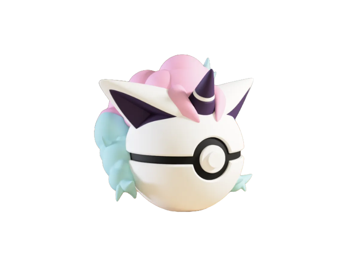 Ponyta custom Poké Ball, 3D printed collectible
