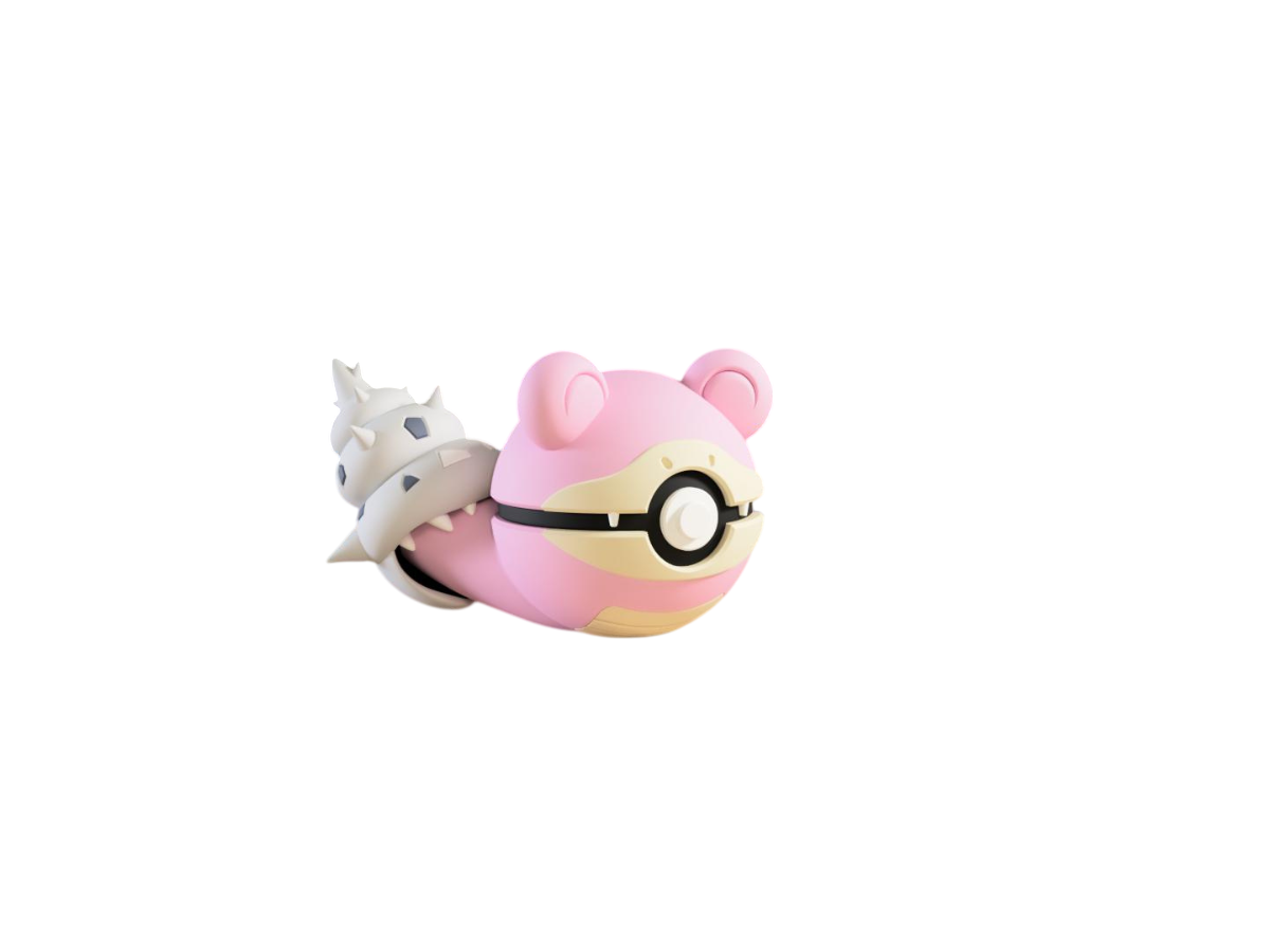 Slowbro custom Poké Ball, 3D printed collectible