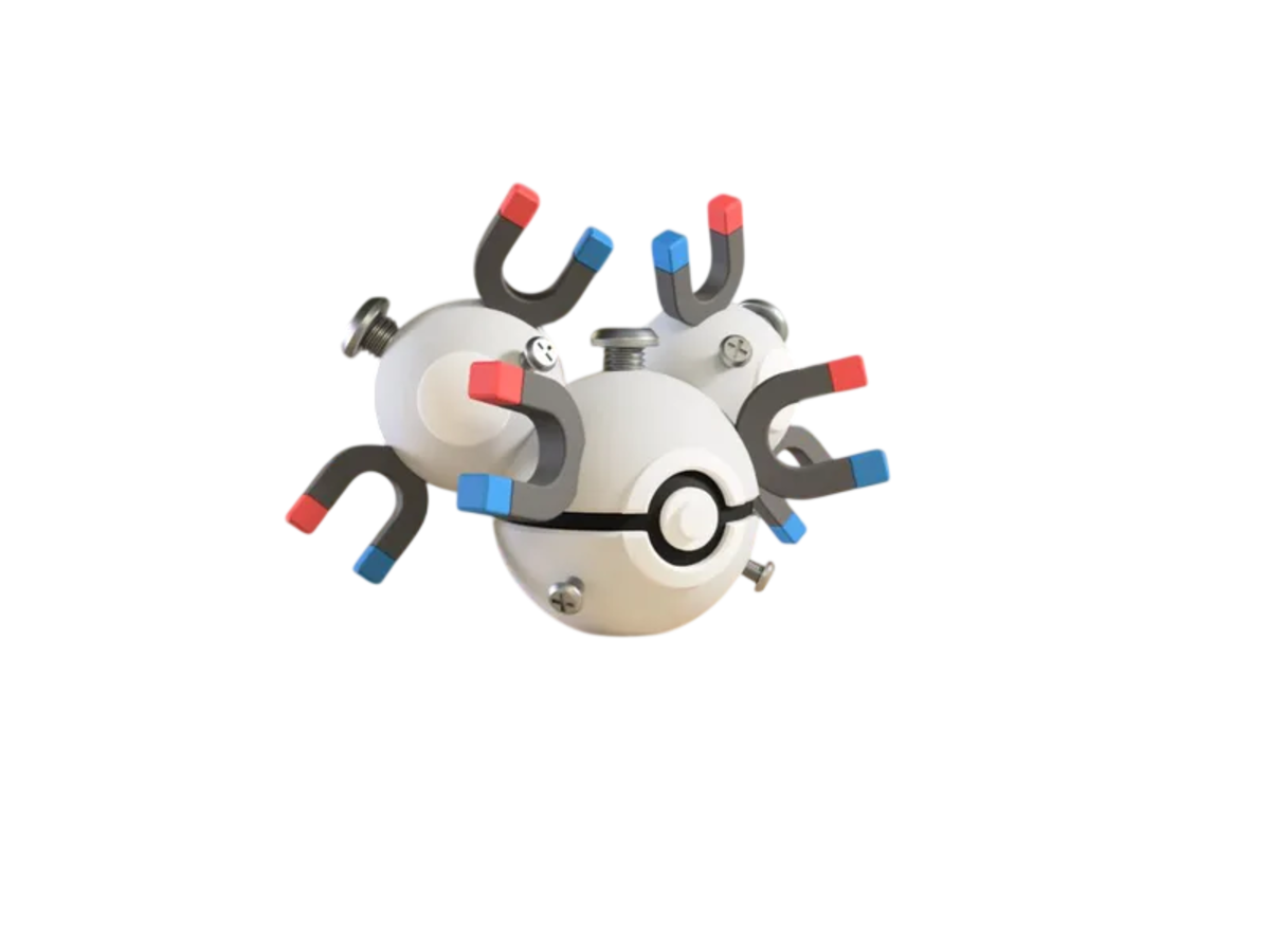 Magneton custom Poké Ball, 3D printed collectible