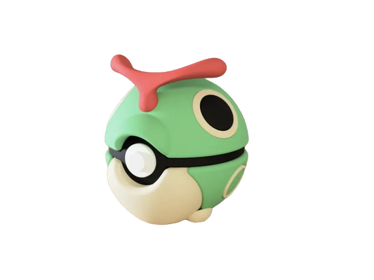 Caterpie custom Poké Ball, 3D printed collectible