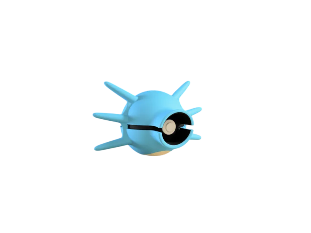 Horsea custom Poké Ball, 3D printed collectible