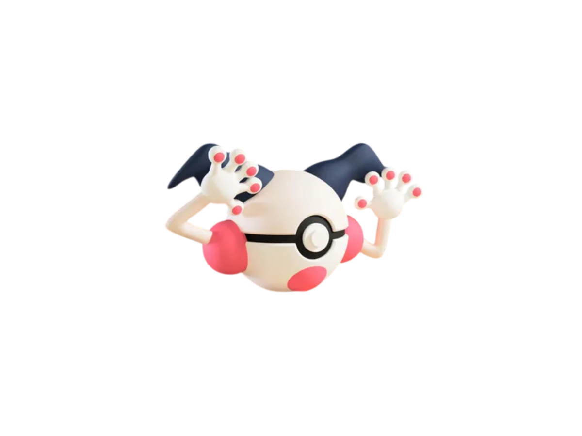 Mr. Mime custom Poké Ball, 3D printed collectible