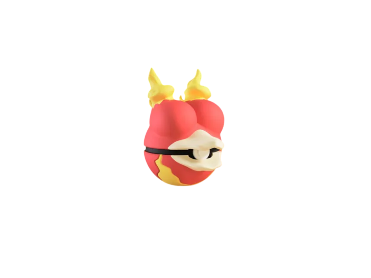 Magmar custom Poké Ball, 3D printed collectible