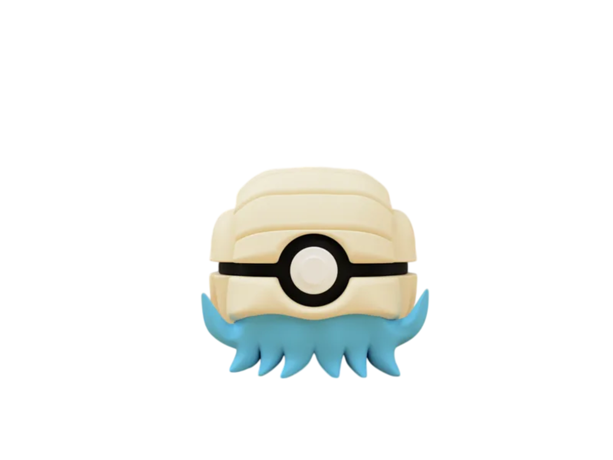 Omanyte custom Poké Ball, 3D printed collectible
