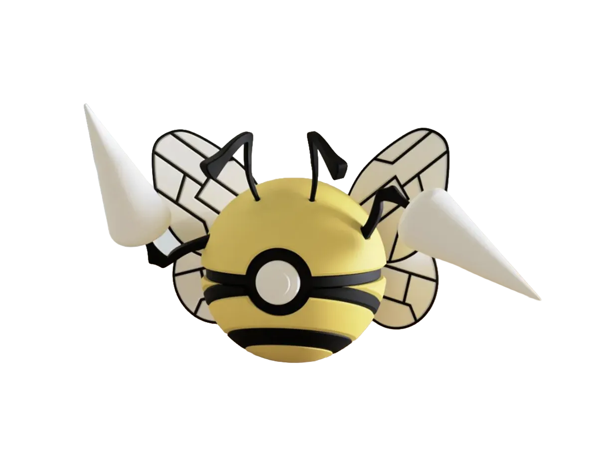 Beedrill custom Poké Ball, 3D printed collectible