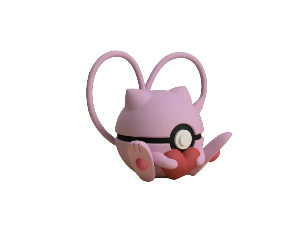 Mew custom Poké Ball, 3D printed collectible — Classic Design