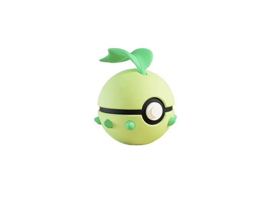 Chikorita custom Poké Ball, 3D printed collectible