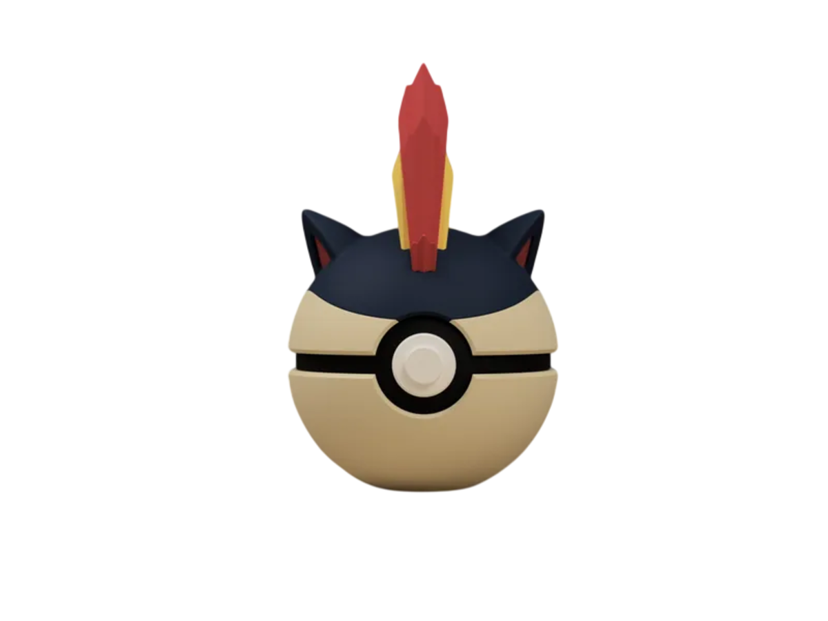 Quilava custom Poké Ball, 3D printed collectible