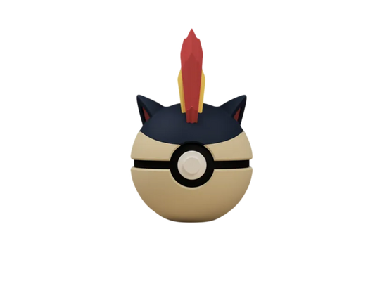 Quilava custom Poké Ball, 3D printed collectible