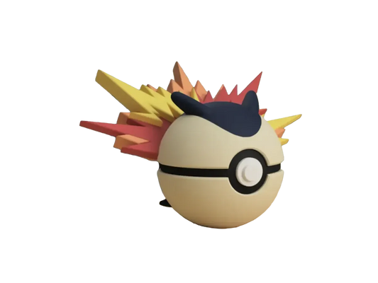Typhlosion custom Poké Ball, 3D printed collectible