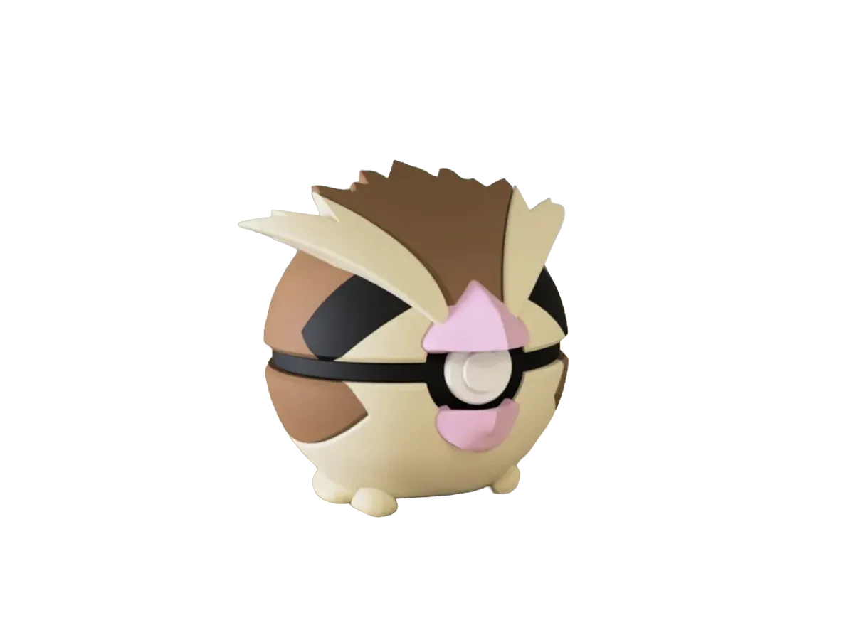 Pidgey custom Poké Ball, 3D printed collectible