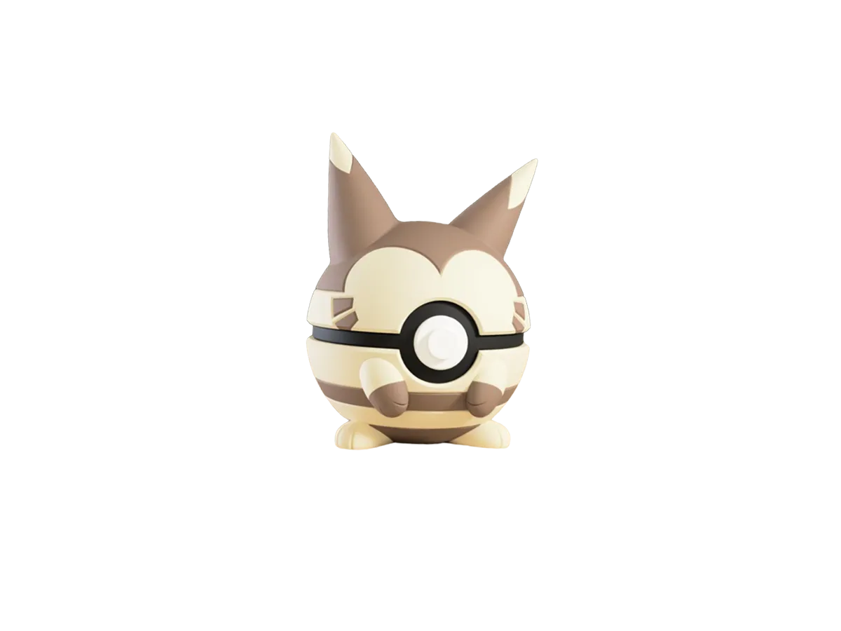Furret custom Poké Ball, 3D printed collectible