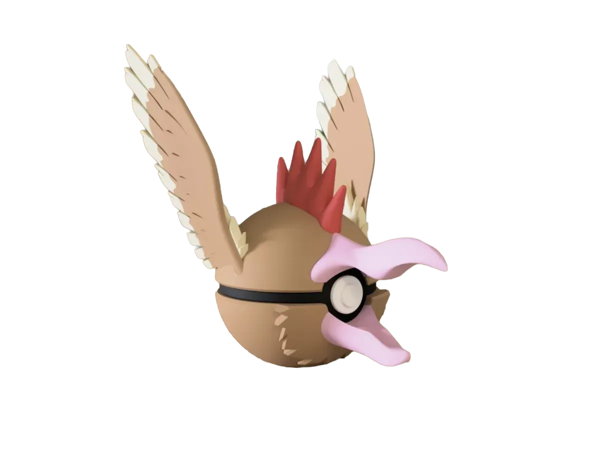 Fearow custom Poké Ball, 3D printed collectible
