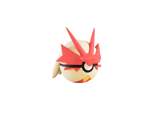 Blaziken custom Poké Ball, 3D printed collectible