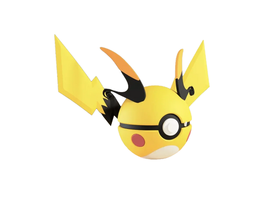 Raichu custom Poké Ball, 3D printed collectible — Signature Finish
