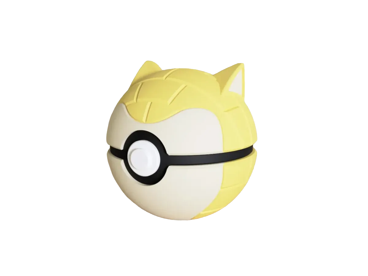 Sandshrew custom Poké Ball, 3D printed collectible