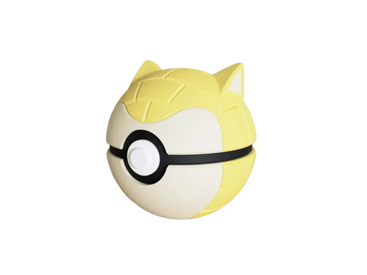 Sandshrew custom Poké Ball, 3D printed collectible