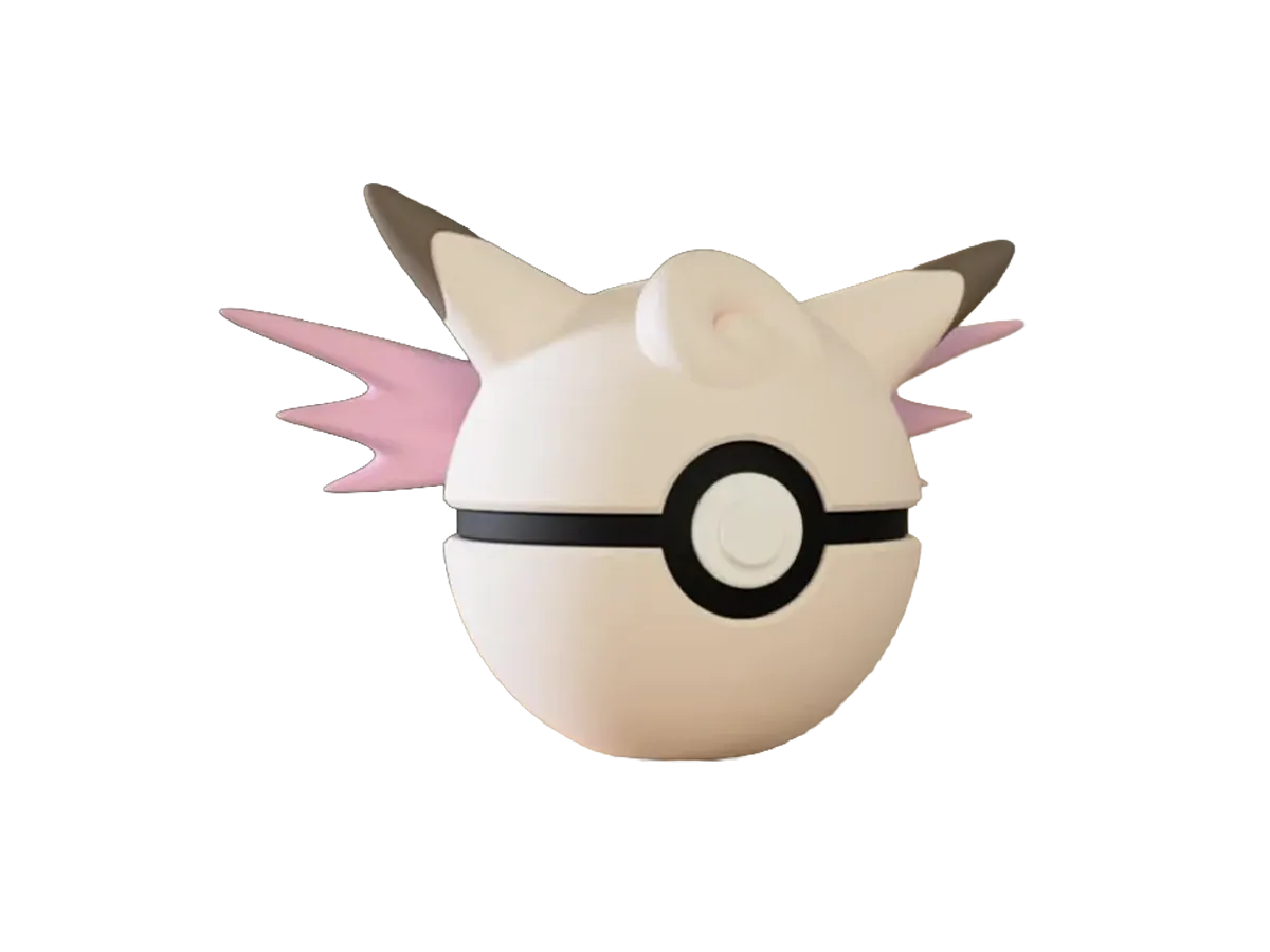 Clefable custom Poké Ball, 3D printed collectible