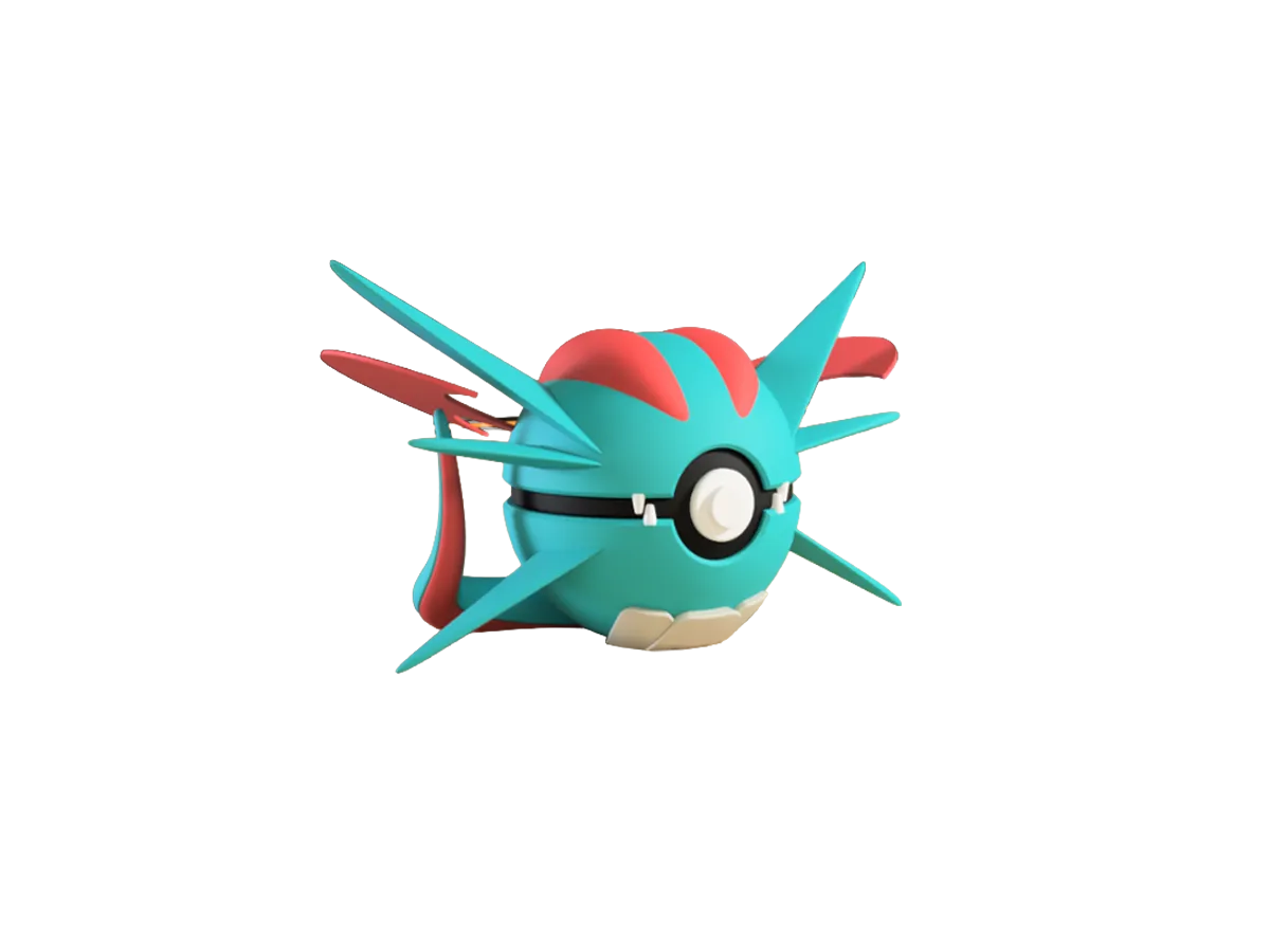 Salamence custom Poké Ball, 3D printed collectible