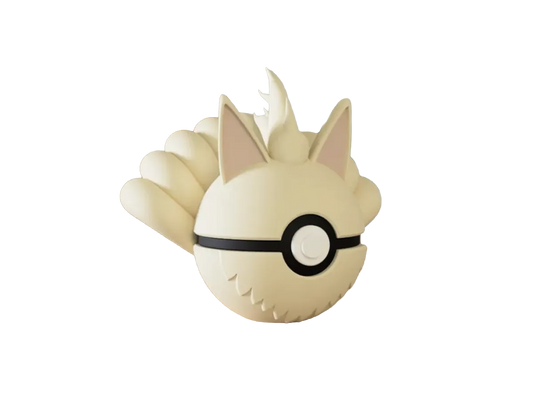 Ninetales custom Poké Ball, 3D printed collectible