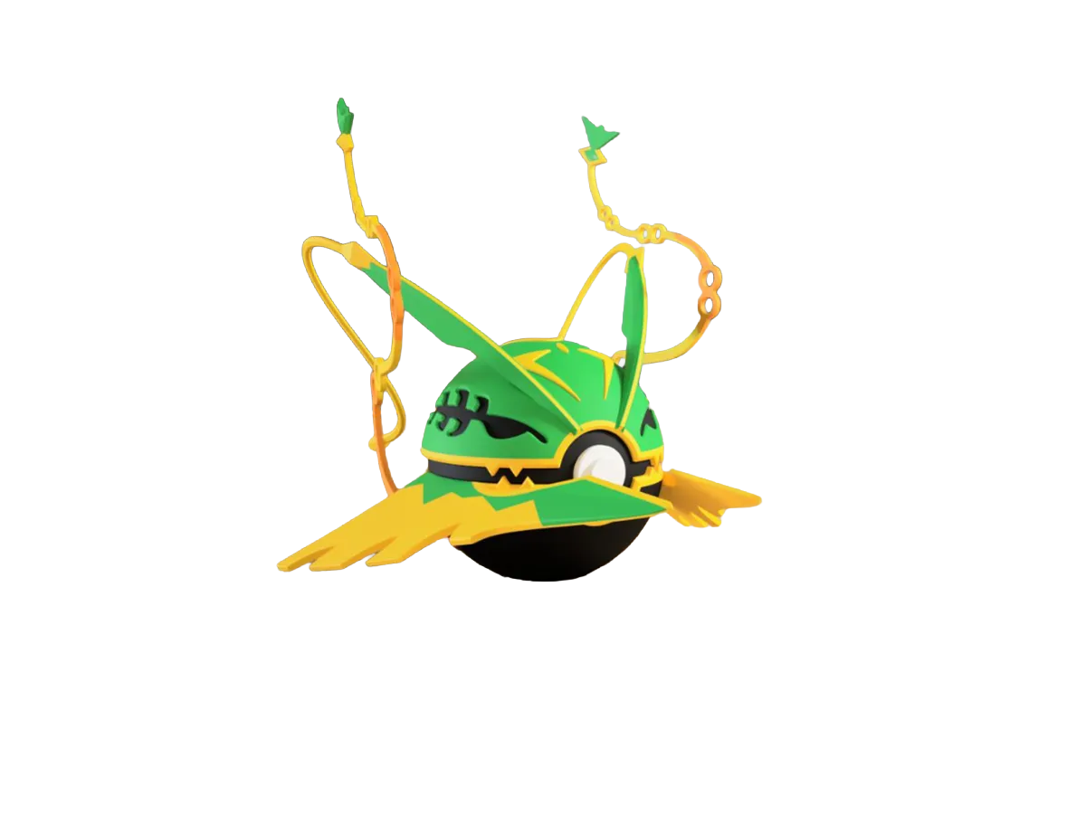 Rayquaza custom Poké Ball, 3D printed collectible — Classic Design