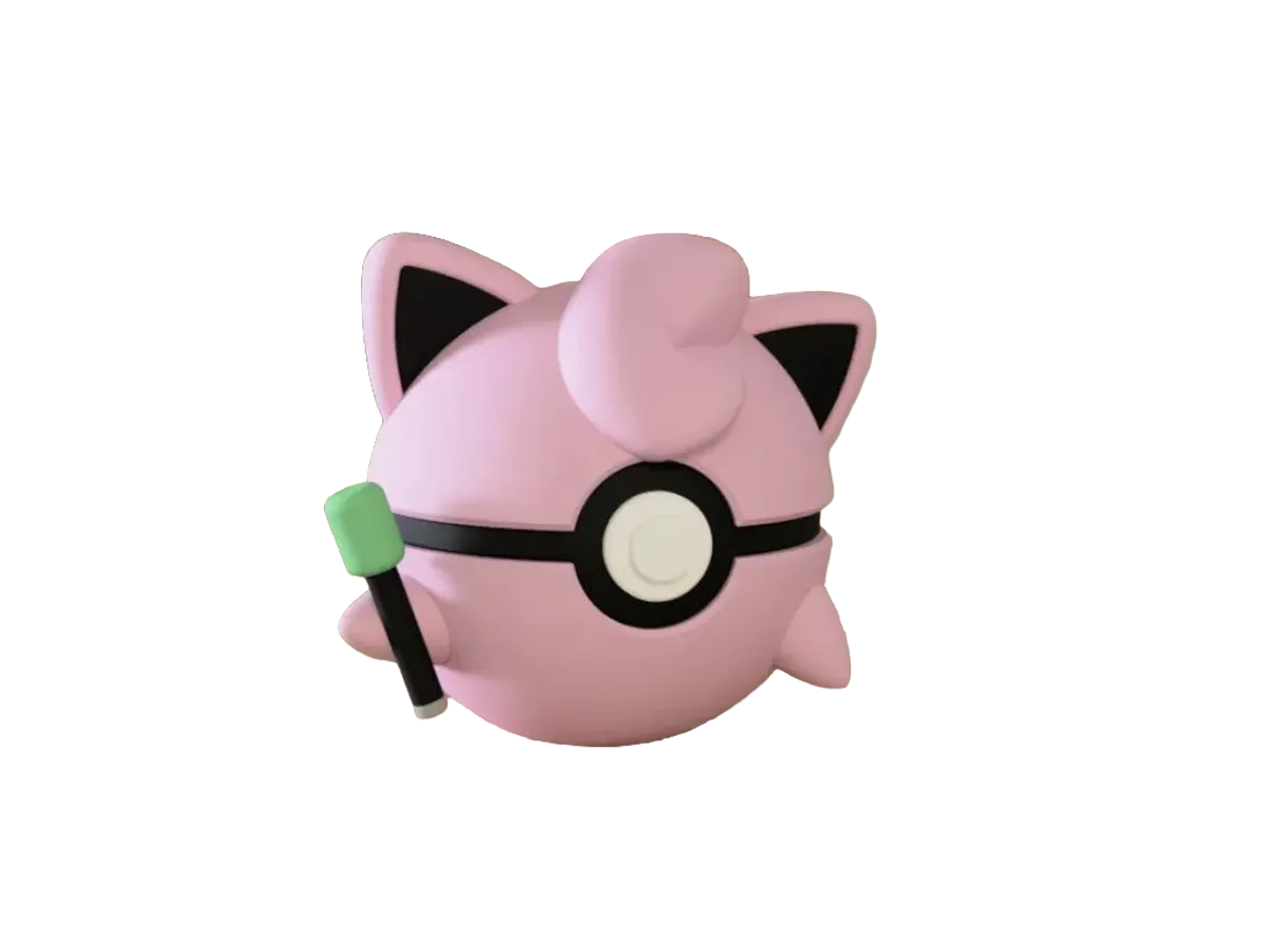 Jigglypuff custom Poké Ball, 3D printed collectible