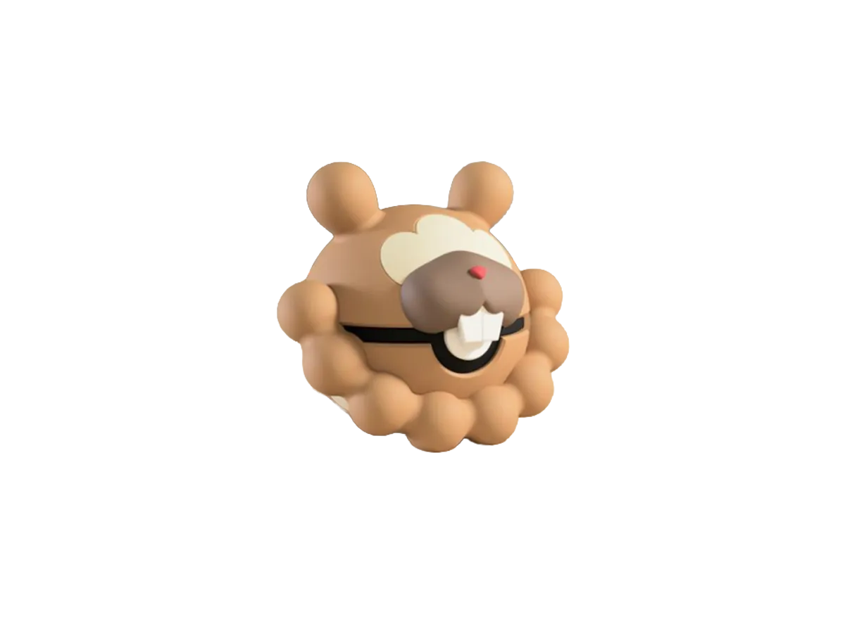 Bidoof custom Poké Ball, 3D printed collectible